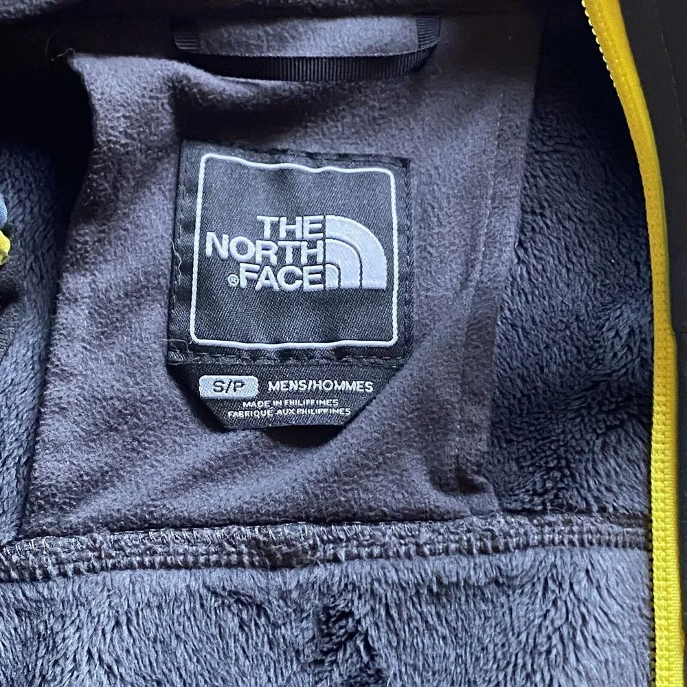 North Face Coat Jacket Men's‎ Sz S Thick Fuzzy Lining Gray And Blue Nice J
